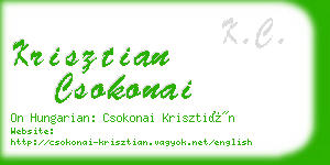 krisztian csokonai business card